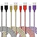 Micro USB Cable, [6ft 4 Pack] Fasgear High Speed 2.0 USB A to Micro USB Braided Fast Charging Compatible with Android Smartphone Galaxy S7, S6, S5, Note4, HTC M9 and More (Black,Golden,Red,Purple)