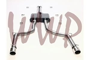 MVP AUTO PARTS Performance Stainless Steel SS SS409 3" Dual Cat Back CatBack Exhaust Muffler Kit System Polished Tips Compatible With 2005-2010 Dodge Magnum SRT8, Charger SRT8, Chrysler 300C SRT8 6.1L V8