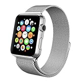 Apple Watch Band , Swees 38mm Milanese Loop Stainless Steel Bracelet Strap Replacement Wrist Band with Unique Magnet Lock for Apple Watch Series 2 (2016) / Series 1, No Buckle Needed, Silver