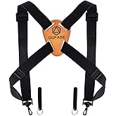 OUFABE Binocular Harness Strap, X-shaped Adjustable and Deluxe Bino Chest Straps for Hunting, Fits for Carrying Binocular, Cameras, Rangefinders and More