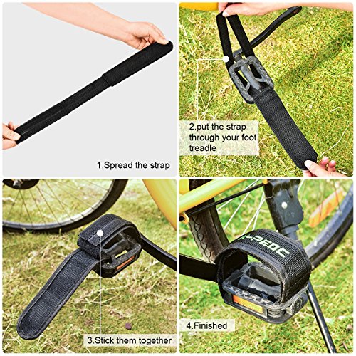 image for ZOSEN Bicycle Pedal Straps for Fixed Gear Mountain Bike Nylon Pedal St