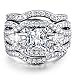 ZHENYUL Women's Gorgeous Wedding Ring 3 Piece Sets Engagement Bridal Band 18K White Gold Plated Cubic Zirconia