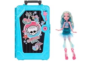 Monster High Skulltimate Secrets Lagoona Blue Doll and Accessories Set, Destination: Gore-geous Oasis with Suitcase and 19+ Surprises Like Clothes