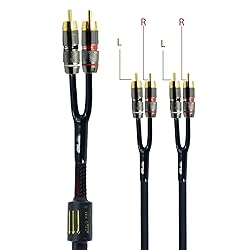 Arklove 25ft Shielded RCA Plug Splitter Stereo