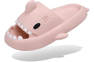 INMINPIN Men's and Women's Shark Slides Cloud Slippers Summer Novelty Open Toe Slide Sandals Anti-Slip Beach Pool Shower Shoes with Cushioned Thick Sole