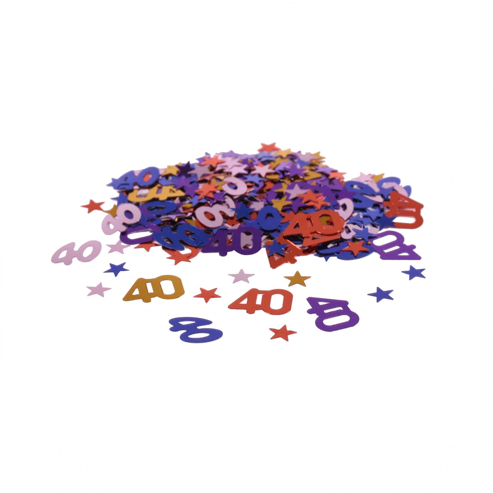 40th Age 40 Multicoloured Confetti with Stars