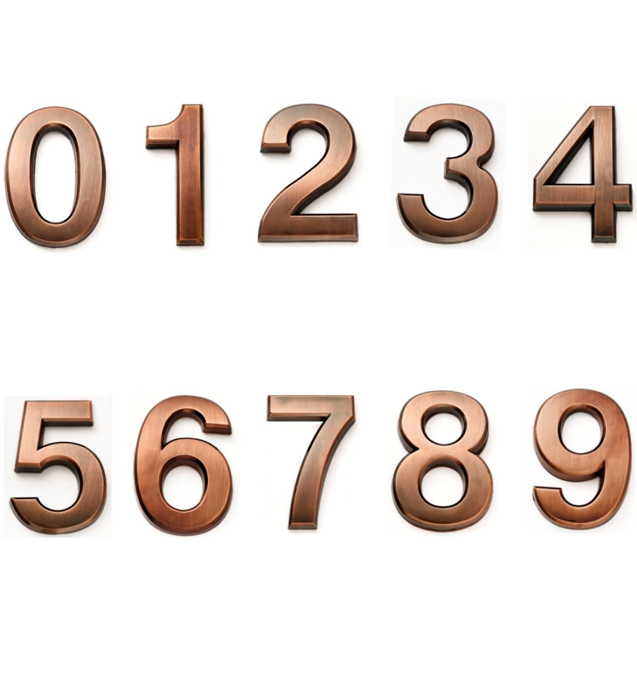 Photo 1 of 1.5 Inch Mailbox Numbers, Self Stick 3D Door Numbers, Decor Sign Number Stickers for DIY Craft. (1.5 Inch - Pack of 10, Bronze)