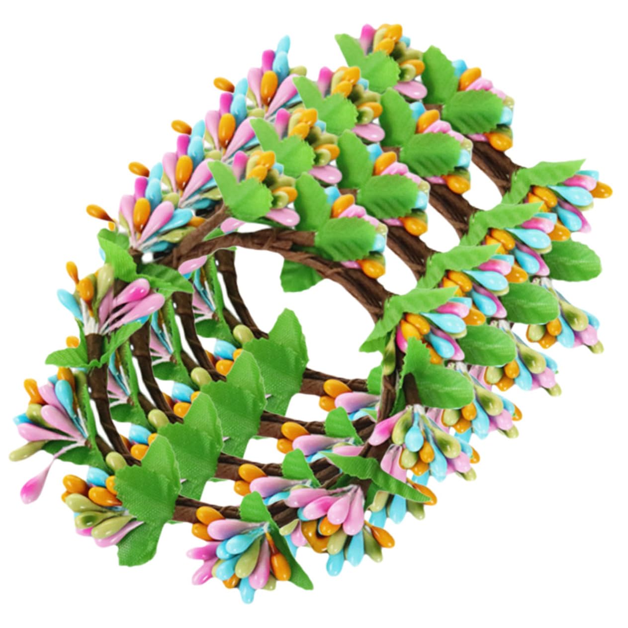 4pcs Easter Candle Wreaths Berry Twig Candle Rings Garland Table Centerpiece Farmhouse Candle Wreaths Decor