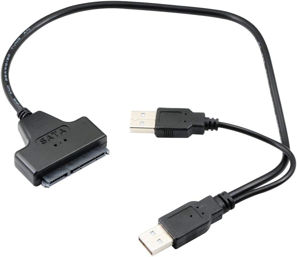 Nologie Dual USB 2.0 SATA Câble Adaptateur Convertisseur vers SATA Hard