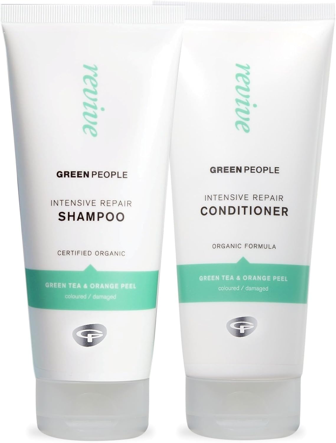 Green People Intensive Care Hair Shampoo & Conditioner Bundle - 2-Step Organic Hair Repair for Dry & Damaged Hair, 2x 200 ml