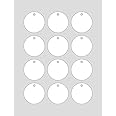 Amazon.com : 60 Printable Cardstock Hang Tags with Holes, Personalize ...
