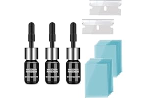 YOMAGINE 3 Pcs Windshield Crack Repair Kit, Automotive Glass Nano Repair Fluid Solution, Car Scratch Remover, Window Screen Repair Kit, Windshield Chip Repair Kit