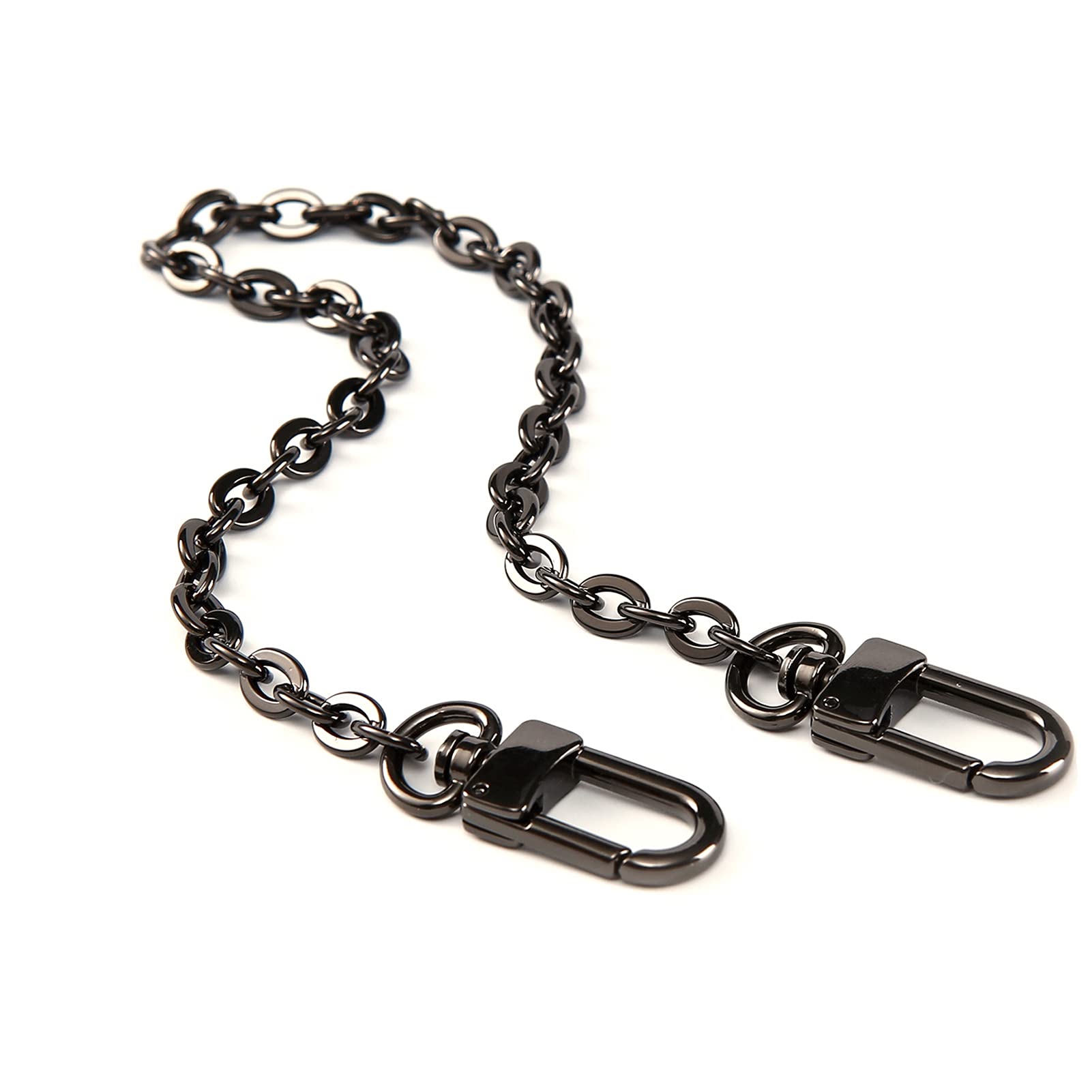 Xiazw Mini Copper Purse Chain Shoulder Crossbody Strap Bag Accessories Charm Decoration (Black, 33cm) — image 1