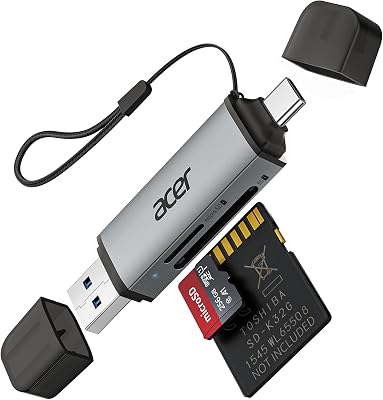 Leitor de Cartões SD/Micro SD, Adaptador de Leitor de Cartão