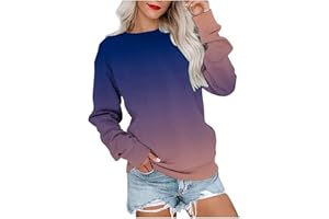 Ceboyel Long Sleeve Shirts For Women Crewneck Sweatshirt Pullover Casual Long Sleeve Tops Trendy Loose Fit Fall Clothing 2023