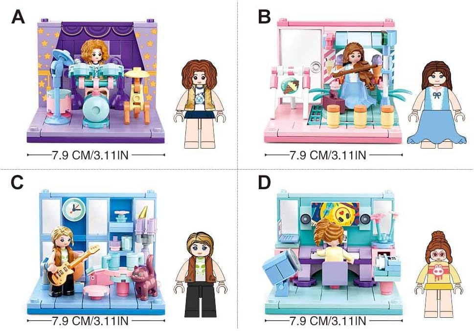 Sluban Mini-handcraft-instruments(8 Pieces In One Display Box, 2 pieces per Item), Mehrfarbig, Small - Image 5