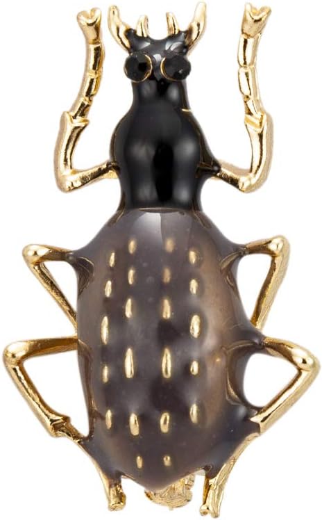 Black and Gold Insect Bee Brooch