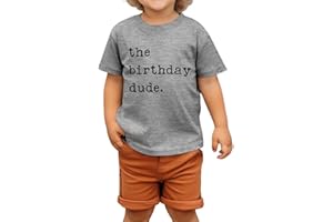 GLIGLITTR Birthday Boy Shirt Birthday Dude Tshirt 2nd 3rd 4th 5th 6th Toddler Boys B-Day Party Tee Tops