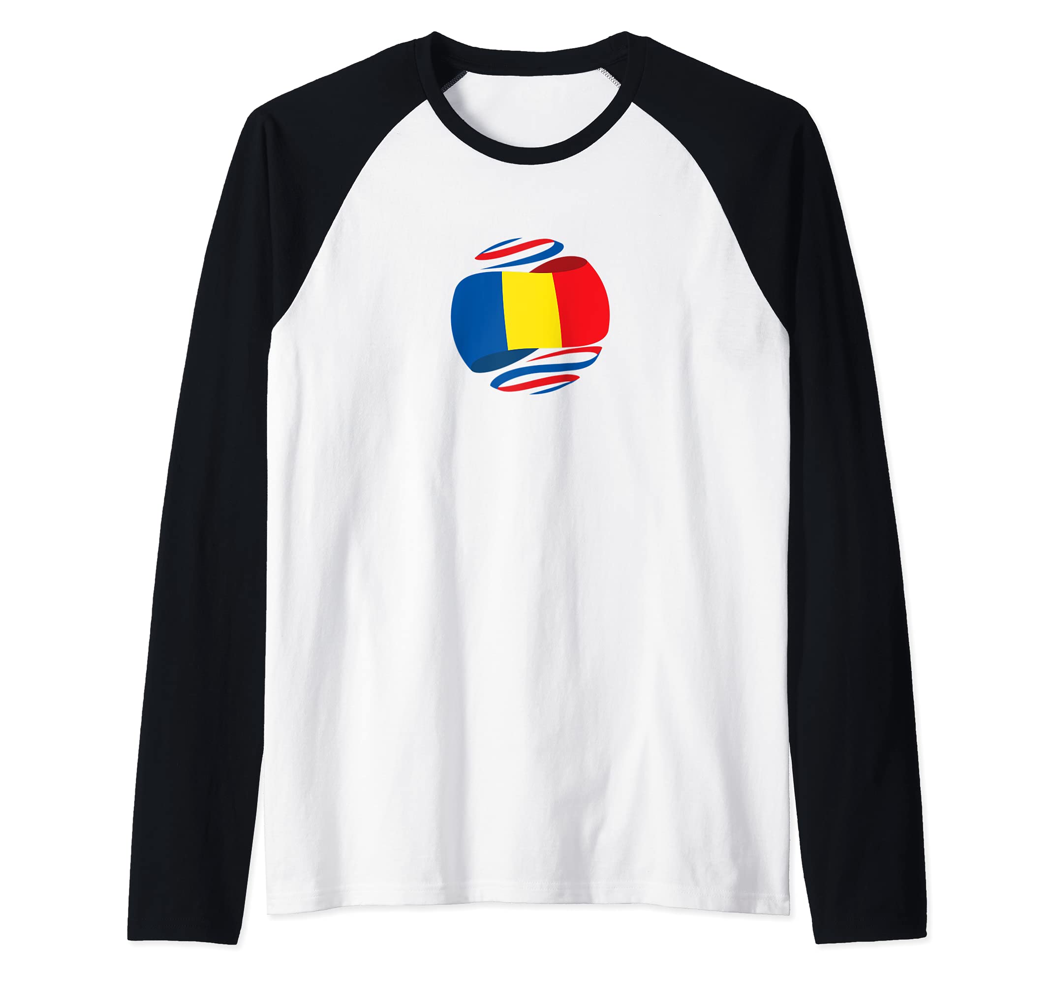 Flag Romania Raglan Baseball Tee