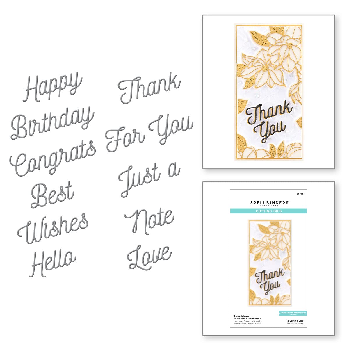 SPELLBINDERS Smooth Lines Mix & Match Sentiments