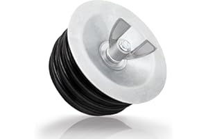 NIUOHOY Steel Mechanical Test Plug, Sewer Cleanout Cap, Practical Expansion Pipe Plug, Drain Twist Plug Pipe Gripper, with Galvanized Screw and Wing Nut, Suitable for Most Pipes Sink Pools (3 Inch)