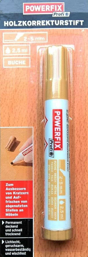 Powerfix Profi Holzkorrekturstift Korrektur Stift Reparaturstift Fur Mobel Fur Holz Furnier Farbe Buche Amazon De Kuche Haushalt