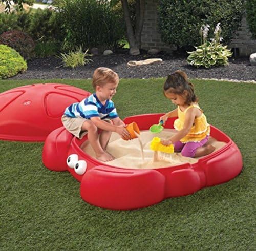 Toys Games Outdoor Play Crabbie 4' Rectangular Sandbox with Cover