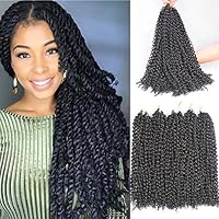 Xtrend Passion Twist Hair 6packs 18inch Bohemian Braids for Crochet Passion Twist Water Wave Crochet Braiding Hair Synthetic Fiber Natural Twist Braiding Hair 22 Strands/Pack 2#