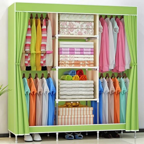 Jyl Plegable No Tejido Pano Armario Estudiante Ninos Dormitorio Pequeno Armario Diy Ensamblaje De La Ropa Gabinete De Almacenamiento Muebles Para El Hogar C Amazon Es Deportes Y Aire Libre
