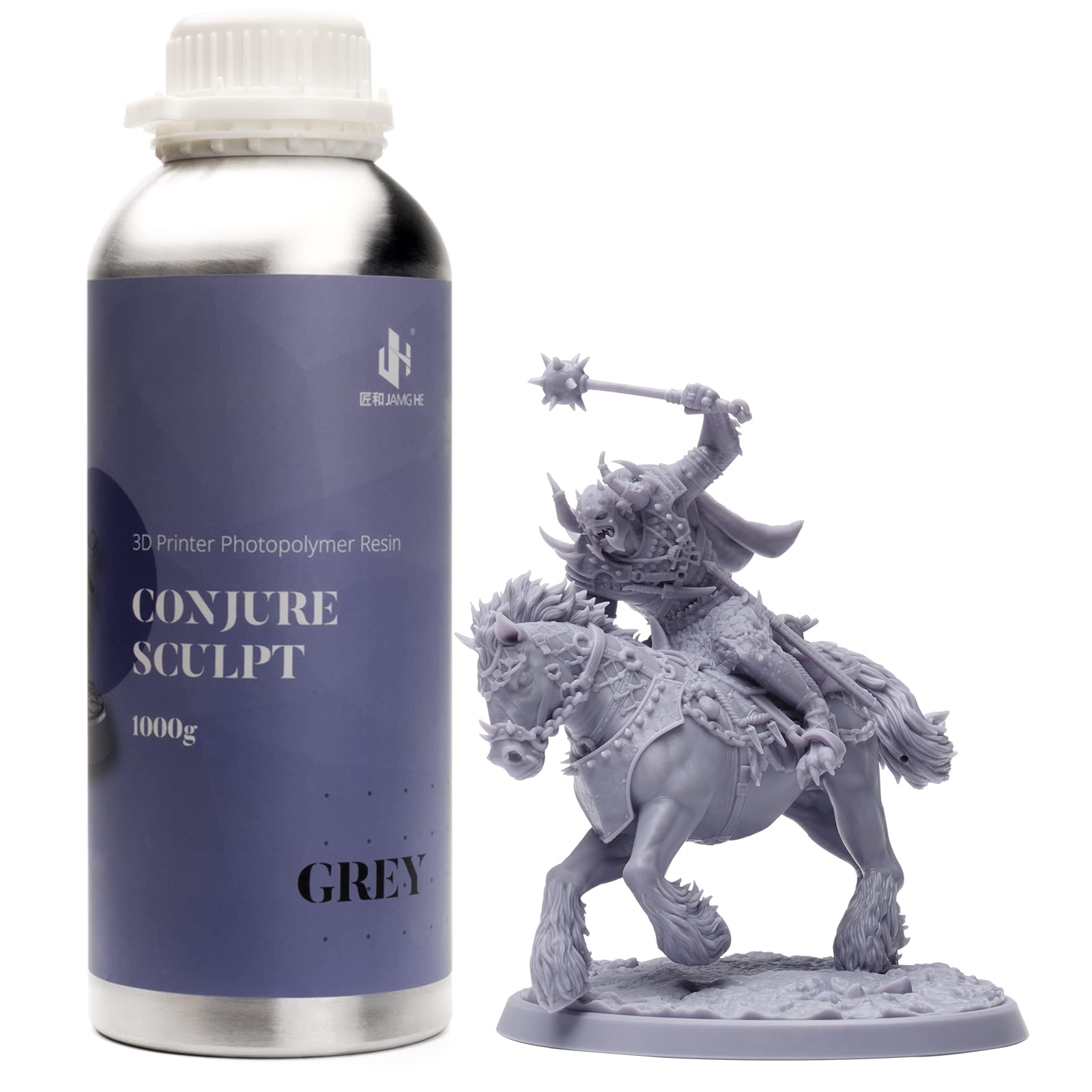 Chitu Systems Sculpt 3D Printer Resin, High-Detailed Engineering-Like 405nm UV Resin for Miniatures & Display Pieces, Sharp Detail Performance for LCD/DLP Printers, 1kg, Grey