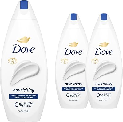 Dove Nourishing Body Wash 0% Sulfate SLES 225ml 3 Pack