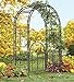 Garden Arbor Archway Dark Bronze Finished Iron Patio Arbor WITH Gate Elegant & Stylish Perfect for Weddings, Ceremonies, & Outdoor Venues Looks Great in Lawns, Yards, and Patios