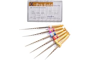 SNAWOP Dentel Endo Files X-Pro Gold Taper Controlled Memory Niti Rotary Engine Files for Endodontic Root Canal Treatmet (Assorted 25MM)