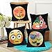 Emoji Sequin Pillow Case, Magic Presents Decorative Pillow Cover GUIGU Velvet Double Sided Reversible Mermaid Sequins Cushion Covers for Sofa Room Decor