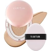 TIRTIR Mask Fit All Cover Pink Cushion Foundation | High coverage, Velvety Matte Finish, Lightweight, Flawless, Corrects Redness, Korean Cushion (#23N Sand, Full Size, 0.63 Fl Oz)