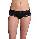 Fleur't Women's Iconic Lace Boyshort Panty 205, Black, M