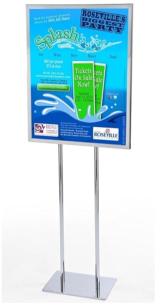 Displays2go Free Standing Metal Poster Frame For 22 X 28 Posters