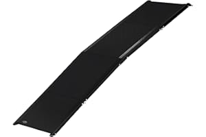PawHut Folding Pet Ramp, 62" Lightweight Portable Dog Ramp for Large Dogs, with Anti-Slip Surface for Cars, Trucks and SUVs, 