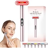 Face-Massager, Red Light Therapy for Face, 7 Colors Led Face Wand Light Therapy Facial Massager Tool