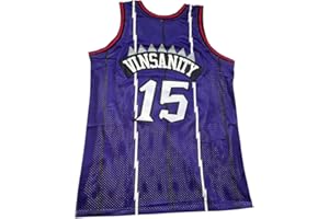 Vintage Vibes Vinsanity #15 Between-The-Legs Raptors Dunk Logo Retro Vibe Tribute Jersey Men's Large WN17 Purple