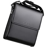 Leathario Men's Crossbody Bag,Vegan Leather Shoulder Messenger Purse Sling Satchel For Work Business Travel