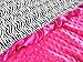 Black White Small Zebra Hot Pink Dots Minky Baby Blanket