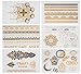 Tru - Premium Temporary Metallic Tattoos - 6 Sheets - Festival - For Women - Over 50 Intricate Designs