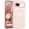 BENTOBEN for Google Pixel 8a Case, Google 8a Magnetic Case [Compatible with MagSafe] Translucent Matte Slim Shockproof Anti-Fingerprint Anti-Scratch Protective Cover for Google 8a 6.1’’Pink