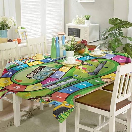 Party Table Cloth School Kids on a Bus 50"x80" pad