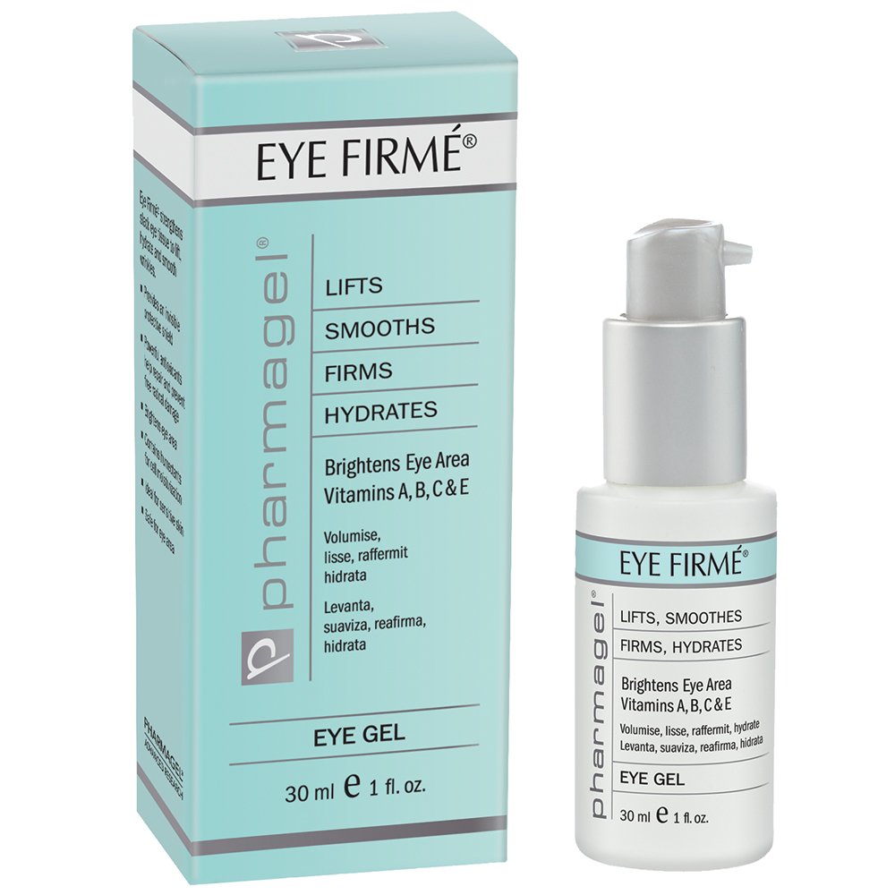 Pharmagel Eye Firme | Eye Gel for Natural Firming, Puffiness, and Wrinkles | Dark Circles Under Eye Treatment | Under Eye Bags Treatment - 1 fl oz: Beauty