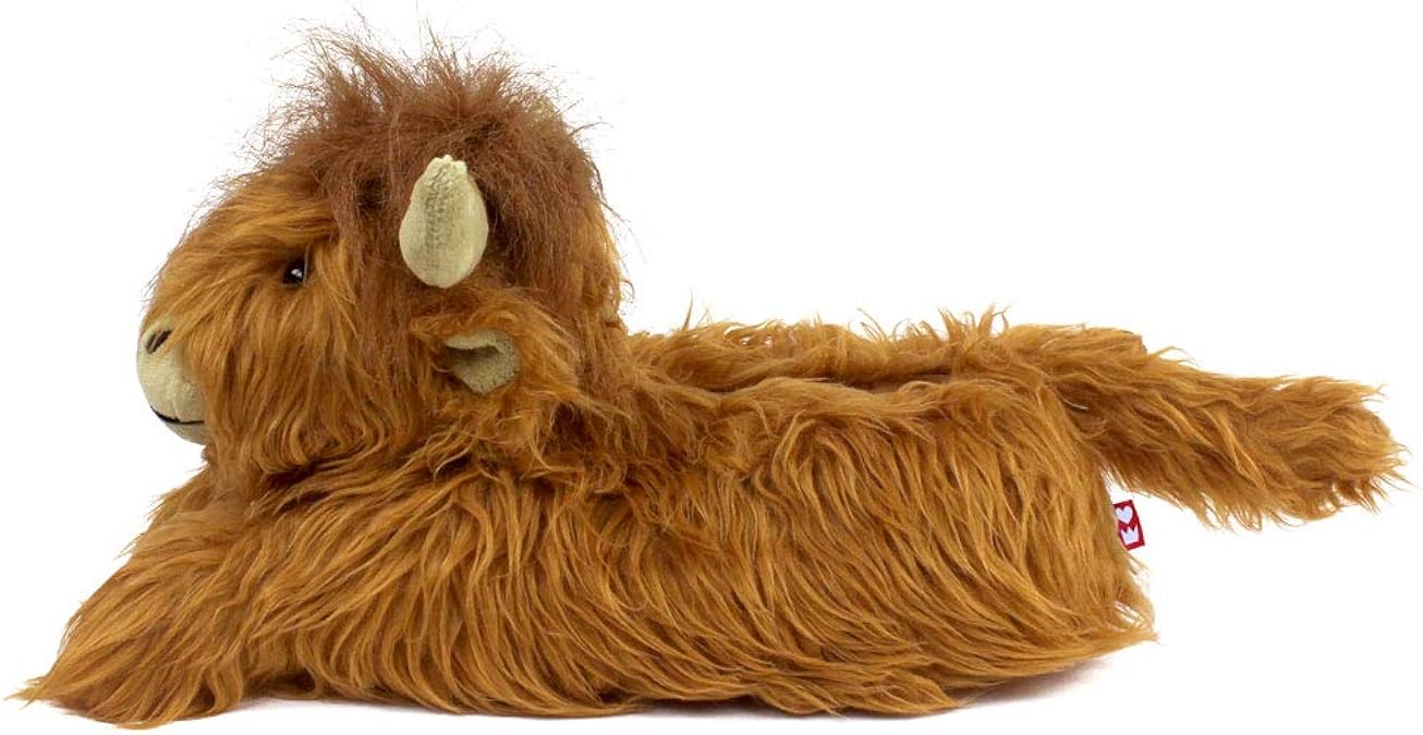 highland cow baby slippers