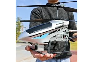 SREJNGL Large 72CM 4K Dual Camera Remote Control Helicopter, Alloy Drop-Proof RC Helicopter with Colored LED Light, Night Sky Flight Gifts for Teens, Boys and Girls