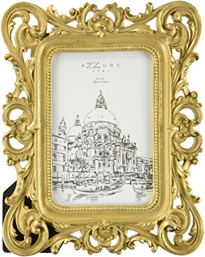 Beautiful 4x6 gold resin decorative picture frame