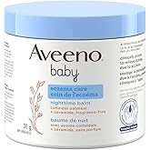 Aveeno Baby Eczema Care Nighttime Balm - With Soothing Colloidal Oat & Ceramide for Dry, Itchy Skin - Gentle Bedtime Eczema C